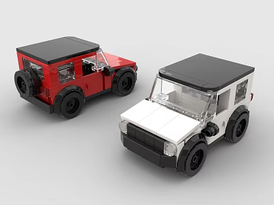 Lego toy blocks jeep buggy 3d model