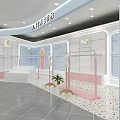 Modern Clothing Store Interior With Pastel Decor Display Racks Mannequins Front Counter And Plants