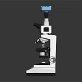 Professional Binocular Laboratory Microscope With White Base And Blue Top Design