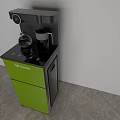 Green Cabinet With Black Daily Appliance Top For Home Kitchen Use
