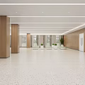Modern Hospital Outpatient Clinic Lounge With Greenery And Sofas