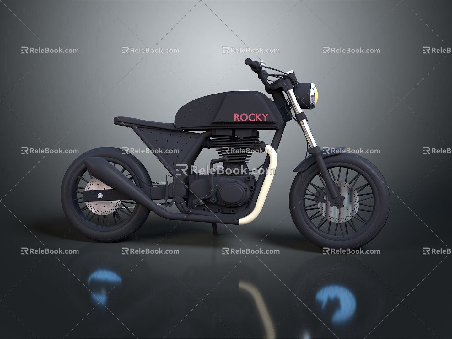 Motorcycle Two Wheels Motocross Motorcycle Road Race Motorcycle 3d model