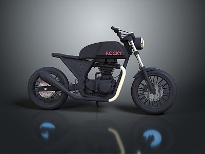 Motorcycle Two Wheels Motocross Motorcycle Road Race Motorcycle 3d model