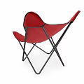 Modern Black Leather Leisure Chair With Streamlined Design And Metal Frame