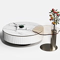 Coffee Table Ornaments Books Vase 3d model