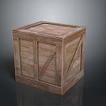 Wooden Cube Shaped Storage Box Furniture With Reinforced Wooden Strips And Natural Grain