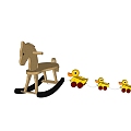 Children's toy Trojan horse little yellow duck 3d model