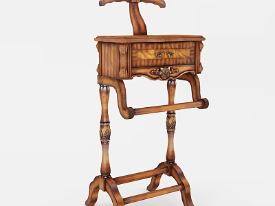 Elegant Classic Wooden Wardrobe With Carved Details Decorative Drawer And Sturdy Legs 3d model