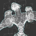 Cybernetic Creature Character With Glowing Green Lines And Mechanical Sci Fi Design