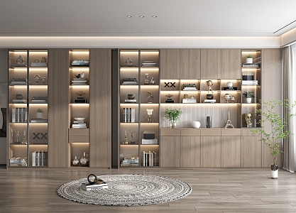 Modern bookcase 3d model