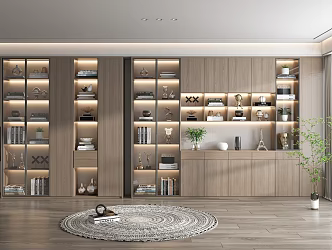 Modern bookcase 3d model
