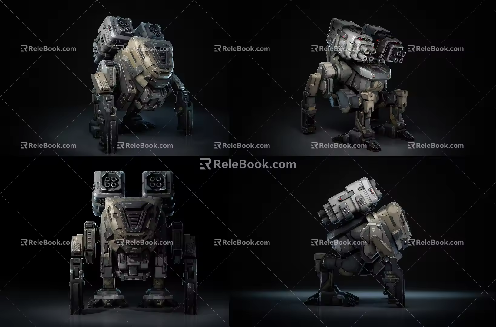 Modern sci-fi mech robot cyberpunk robot future show mechanical robot war robot mech wind robot 3d model