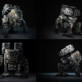 Modern sci-fi mech robot cyberpunk robot future show mechanical robot war robot mech wind robot 3d model