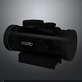 Tactical Weapon Scope 1X30RD High Performance Black Design With Adjustable Dials 3d model
