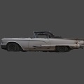 Old convertible coupe 3d model