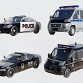 Different Types of Police Cars With Emergency Lights and Vehicle Designs