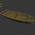 Vintage Handcrafted Wooden Boat With Rustic Wood Planks And Simple Design