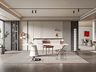 Modern study 3d model