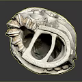 Sculpture Carving With Intricate Spiral Patterns Curled Details And Artistic Handcrafted Design