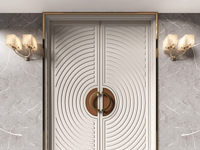 Entry door double door shape door model