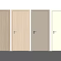 Flush Doors In Multiple Colors With Simple Design And Matte Surface For Home 3d model