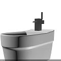 Two White Wall Mounted Bathroom Sinks with Black Faucets and Sleek Design