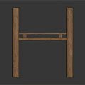 Wooden Outdoor Furniture Long Platform With Support Posts And Smooth Surface
