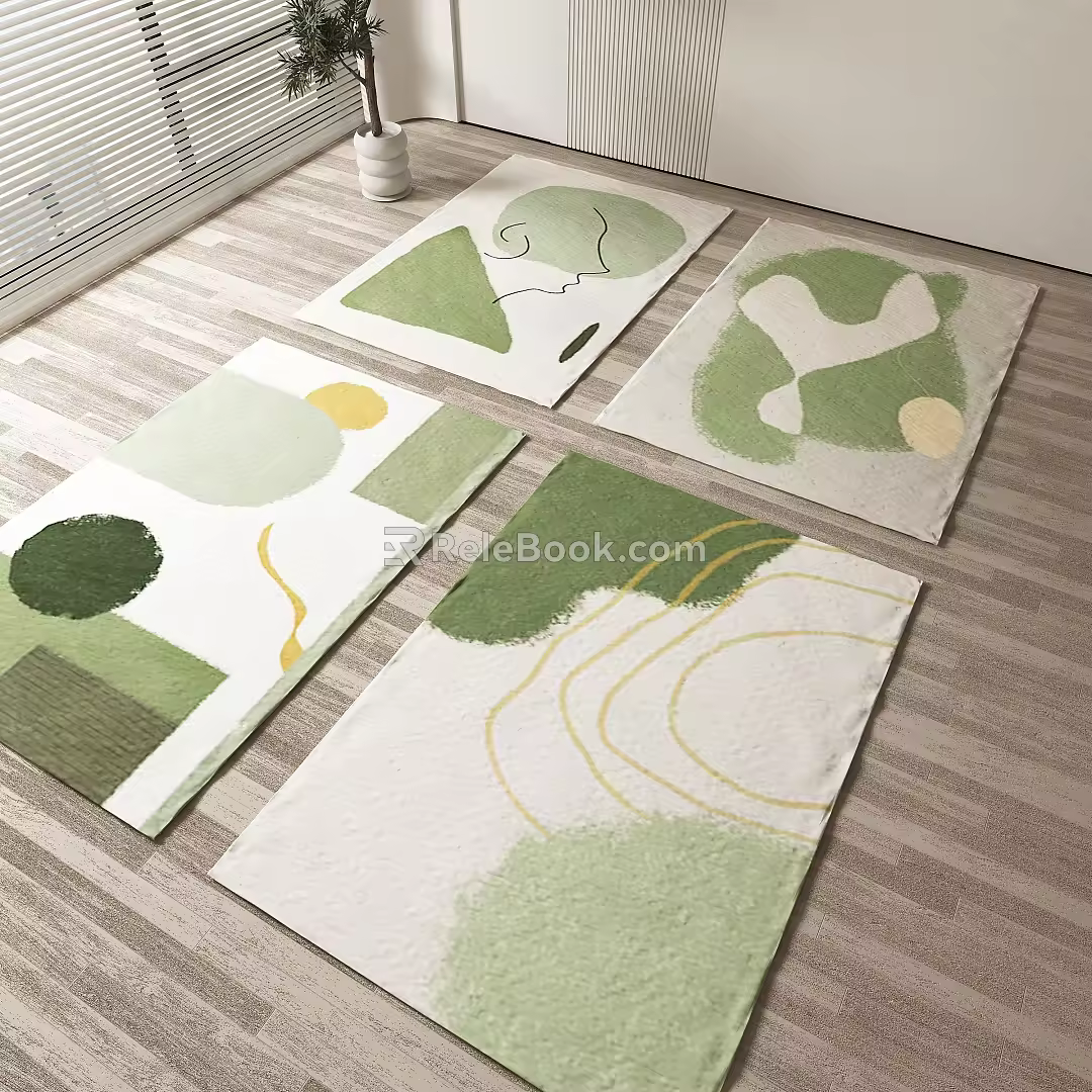 Nordic Square Carpet 3d model