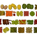 Assorted Fresh Fruits Collection Including Watermelon Banana Apple Grapes And Strawberries