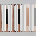 Modern Tower Air Cooler Fans With Metallic White Panels And Grille Designs