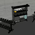 Complete Fitness Equipment Set With Dumbbell Racks Balls And Weight Plates
