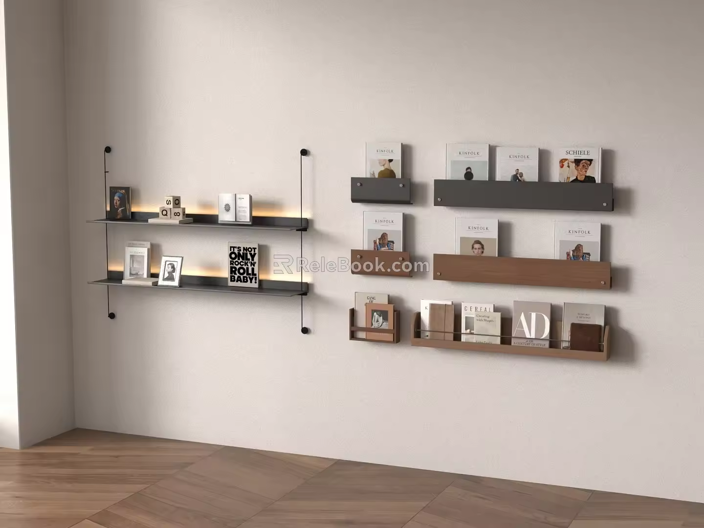 Modern Bookshelf Hanging Bookshelf 3d model