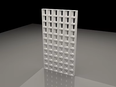 White Grid Pattern Architectural Component For Construction Applications 3d model