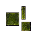 Decorative Ornament Set With Vertical Garden Moss Modules And Green Wall Decor 3d model