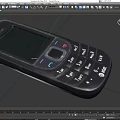 Nokia Black Feature Mobile Phone With Physical Keypad And Screen Design 3d model