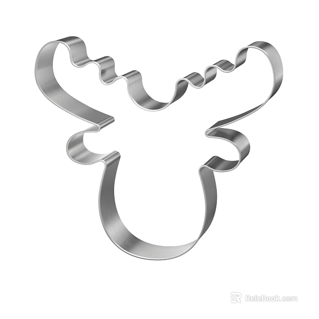 Stainless Steel Deer Shaped Cookie Cutter for Kitchen Baking Tool 3d model 