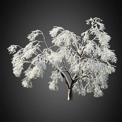 3D Rendered White Arbor with Lush Branches and Leaves on Dark Background 3d model