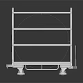 White Three Tiered Mobile Cart With Three Shelves And Four Wheels