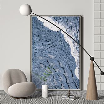 modern abstract painting abstract decorative painting 3d model