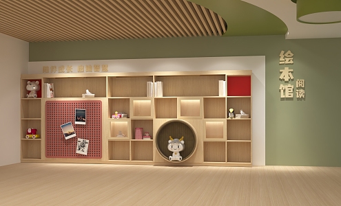 Kindergarten reading wall 3d model