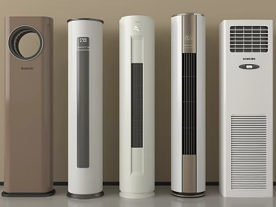 Modern Vertical Tower Air Cooler Fans With Sleek Designs And Various Colors 3d model