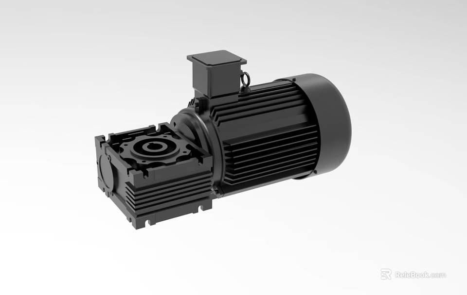 High Performance Industrial Motor Pump With Black Housing And Durable Mechanical Parts 3d model 
