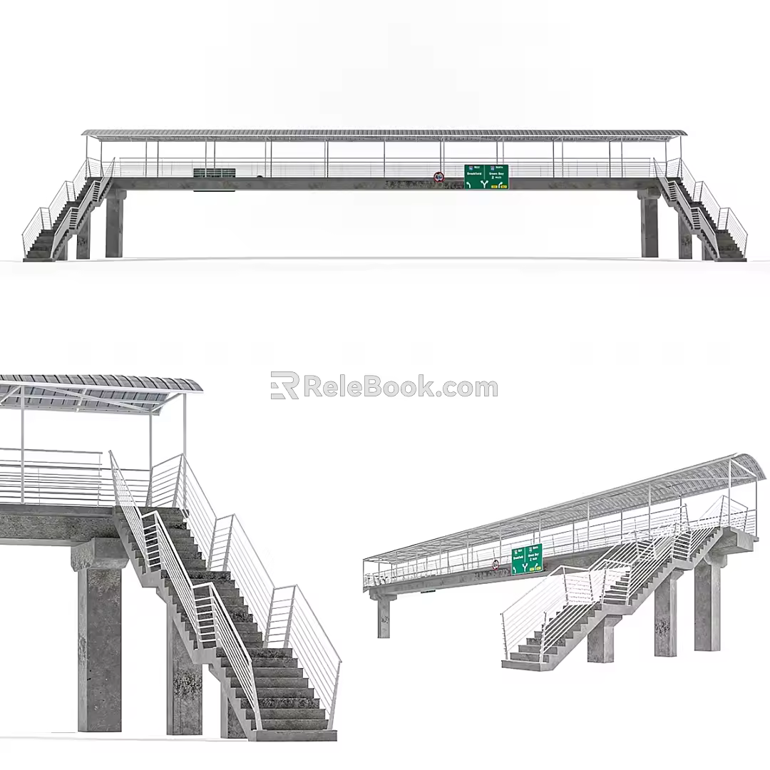 pedestrian bridge 3d model