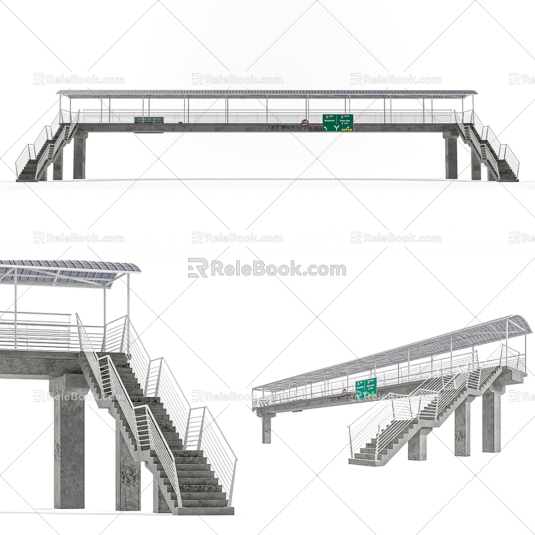 pedestrian bridge 3d model