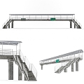 pedestrian bridge 3d model