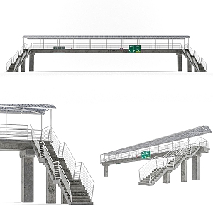 pedestrian bridge 3d model