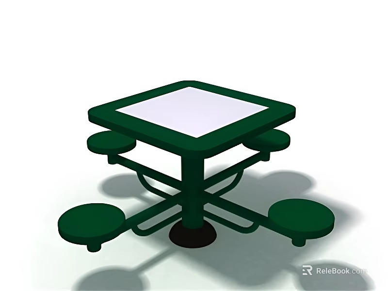 Modern Flush Door With Green Frame And White Panel For Outdoor Use 3d model 