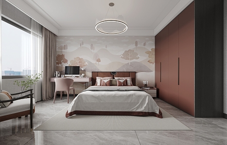 New Chinese Girl Room 3d model