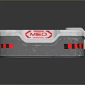 White Medical Kit With Red Cross Symbol And Transparent Compartment Holding Syringe