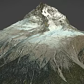 mountain peak terrain of snow mountain range 3d model